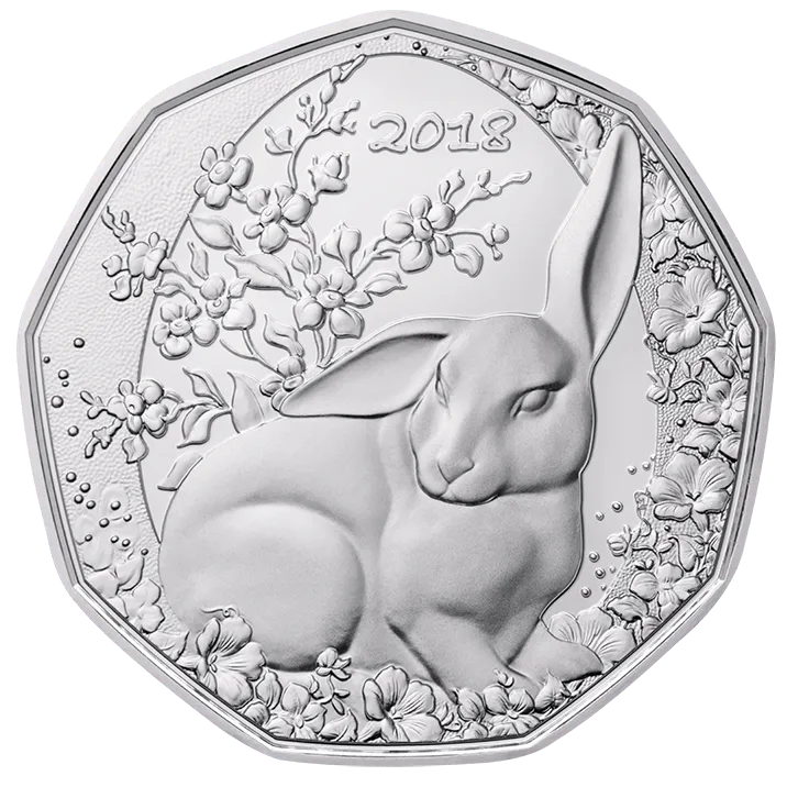 5-Euro Osterhase Silber Revers