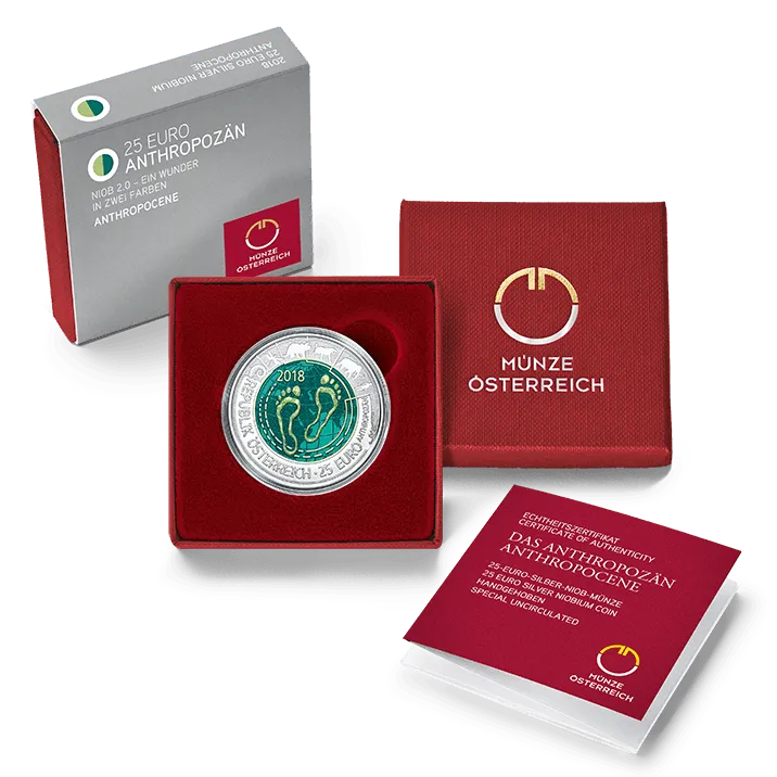 Silber Niob Anthropozän im Etui