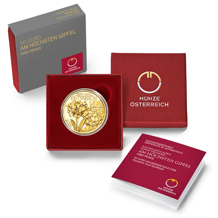 50 Euro gold coin high peaks