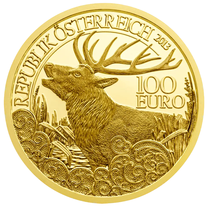 100-Euro Goldmünze Der Rothirsch