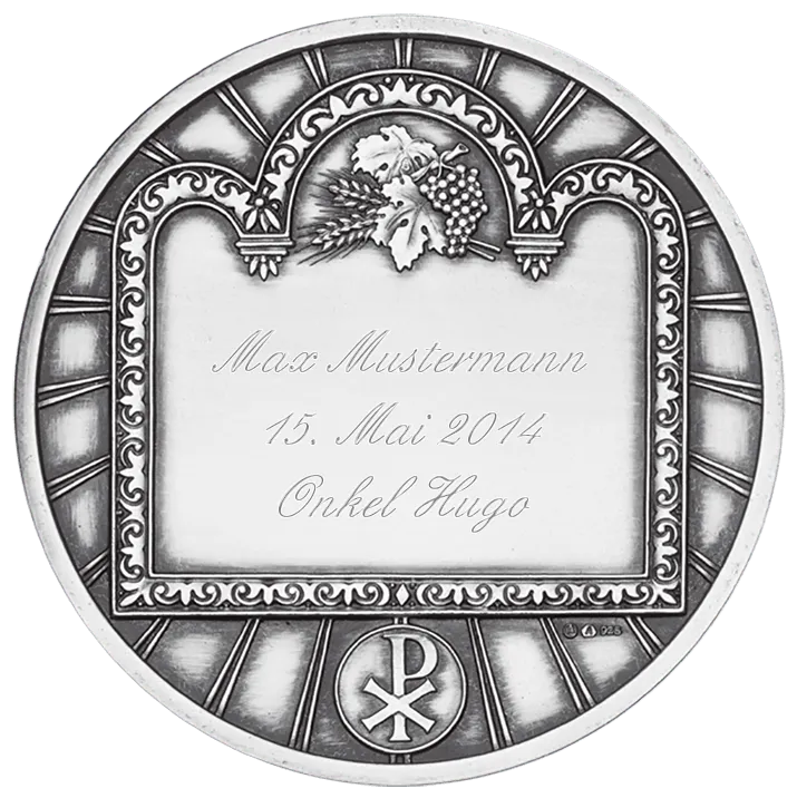 First Communion Medal Silver