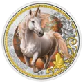 2026 3-Euromünze Das Einhorn Revers aus der Serie Fantastische Fabelwesen mit Farbdruck und Darstellung eines Einhorns und der Aufschrift 2026 Einhorn