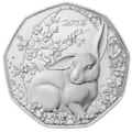 5-Euro Osterhase Silber Revers