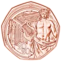 5 Euro new years coin 2020 copper reverse