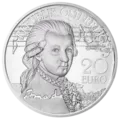 20 Euro Silbermünze Mozart Genie